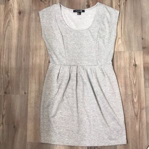 Forever 21 Grey Cotton Pleated Dress